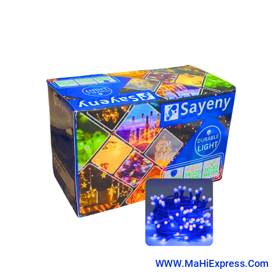 Sayeny Galaxy Pixel Light | Festive Ladi Lights | 13 Meter | 40 LEDs | Blue | Pack of 1 | Direct 2-pin Plug | BIS Safe Wire | for Home Decoration, Diwali, Festival, Birthday, Marriage