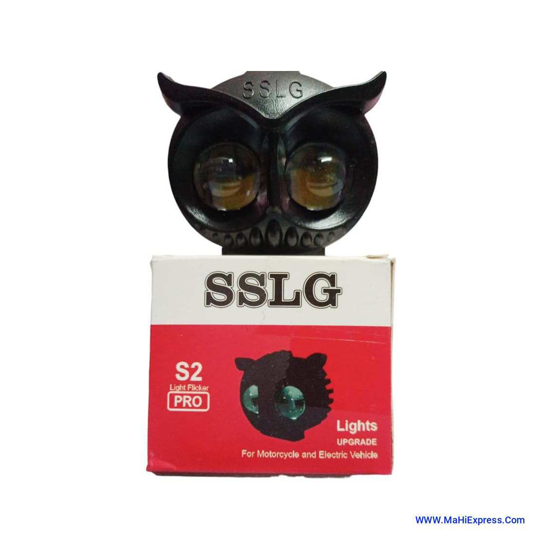 Sayeny SS-LG_OWL Shape Mini Driving Fog Light Lamp Projector Lens Spot light Led Motorcycle Head light Dual Color Motorbike Lighting System (12 V, 36 W) With Battery Powered, White & Yellow