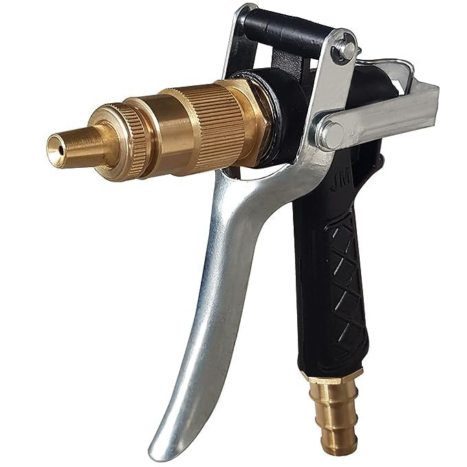 Sayeny Metal Trigger Pressure Washing Water Spray Gun Brass Nozzle Water Jet Hose Spray Gun for Gardening and Washing Bike/Car Floor Cleaning (Black Metal Spray Gun)-2024