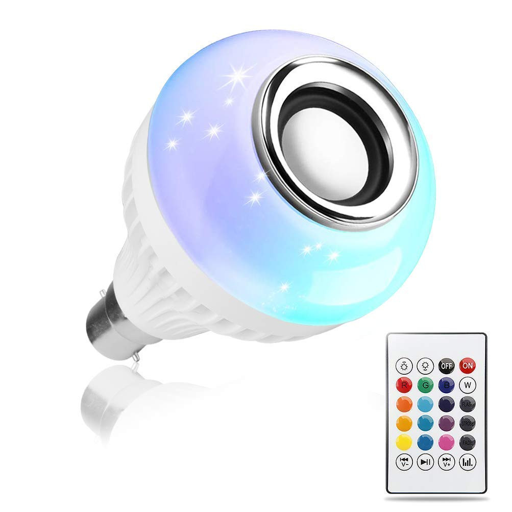 Sayeny Music Bulb12 Watts Led Multicolor Light Bulb With Bluetooth Speaker And Remort Control, E27