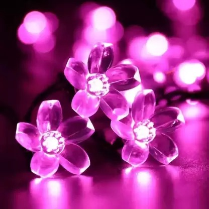Sayeny Flower Fairy String Lights, 3 Meter 20 LED Christmas Lights for Diwali Home Decoration (Pink)