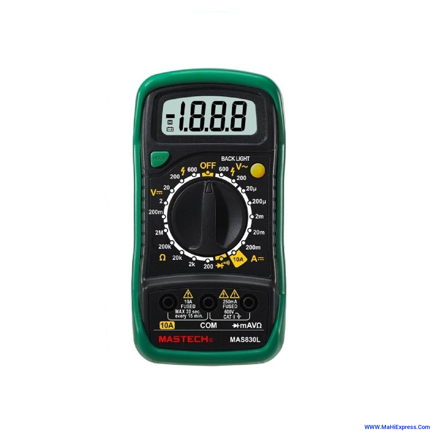 Green Multimeter 830l Pocket Digital Multimeter Data Hold and Back Light Pocket Size 2000 Counts