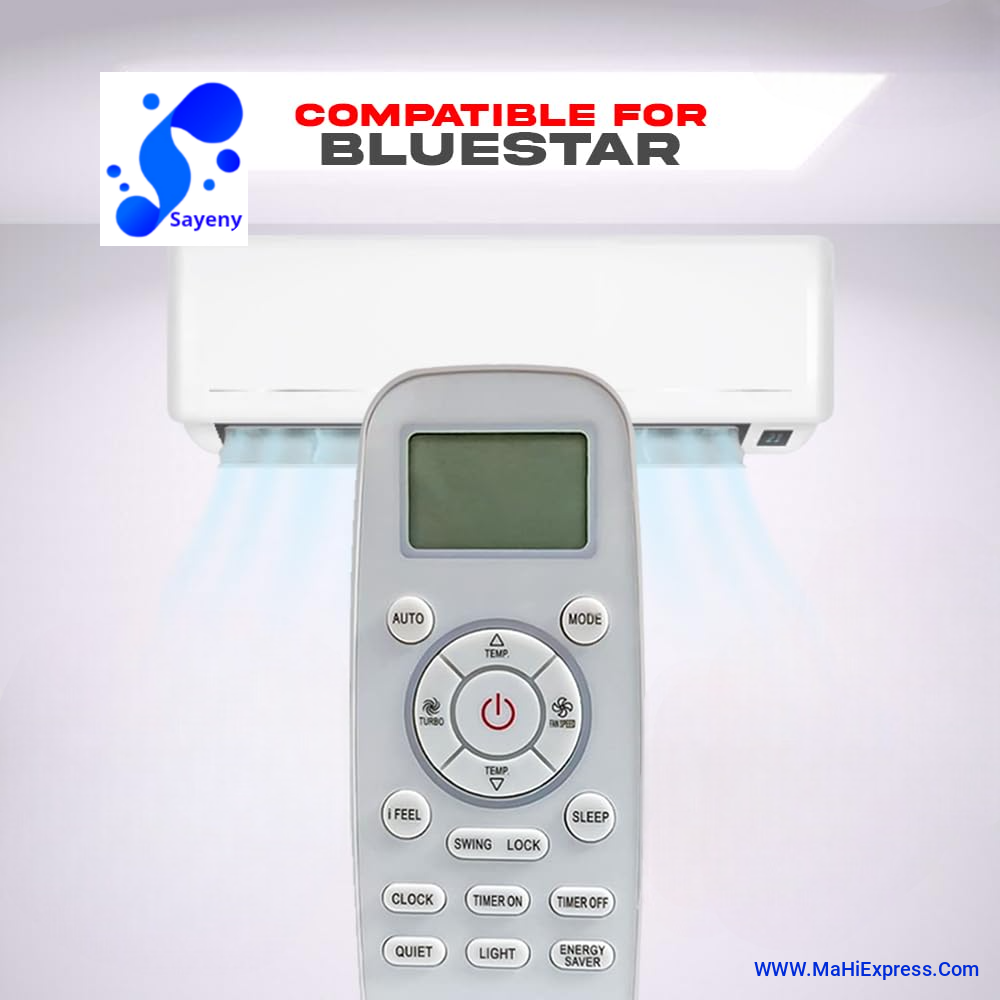 Sayeny Compatible with Blue Star AC Remote Original  Model 197A Suitable 1 1.5 2 Ton Split and Window Air Conditioner