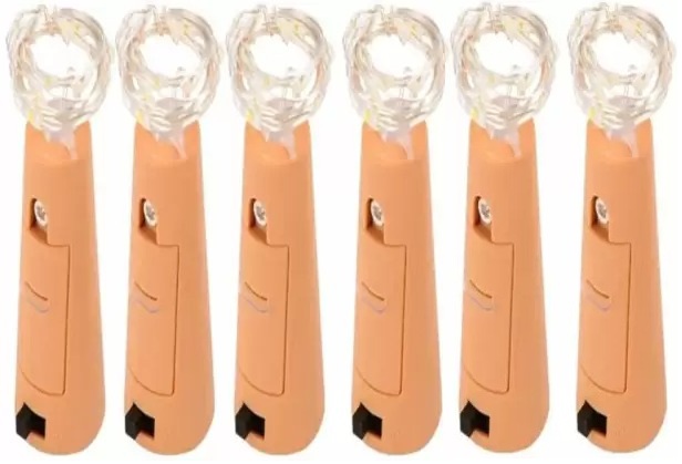 Sayeny Bottle Cork Lights for Diwali Décor (Pack of 6) 20 LED 2.3 MTR String Light, Decorative Fairy Lights, Mini Lights for Bedroom Decor, Diwali Party, Wedding Decoration, Table Decor