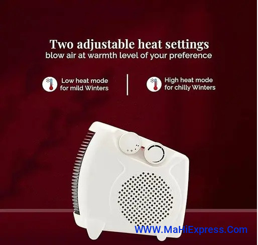 Chromax CMX-910 2000-Watt Room Heater (ISI Certified, White Colour, Ideal for Small to Medium r & 2000-Watt Room Heater