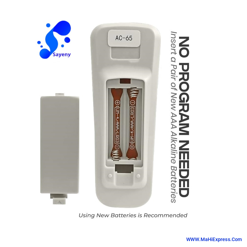 Sayeny Compatible AC Remote Control for LG Split and Window Air Conditioner, Match Keys Exactly with Original 65 AC Remote Before Placing Order