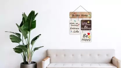 Ocean GarnatureHome Decorative Wooden Wall Hanger for Home Decor Accessory  (Brown)