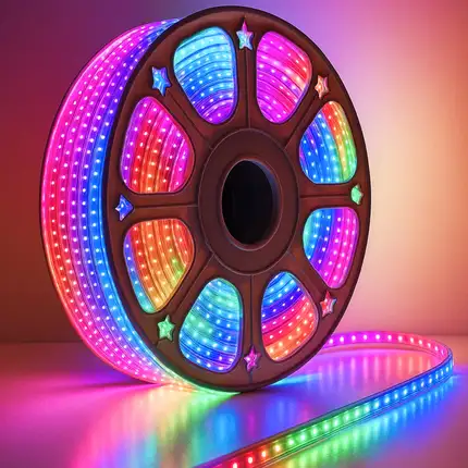Sayeny 1200 LED 10MTR Multicolor Steady String Rice Lights for Diwali, Christmas, weddings, parties, home, balcony, garden, indoor and outdoor decoration.