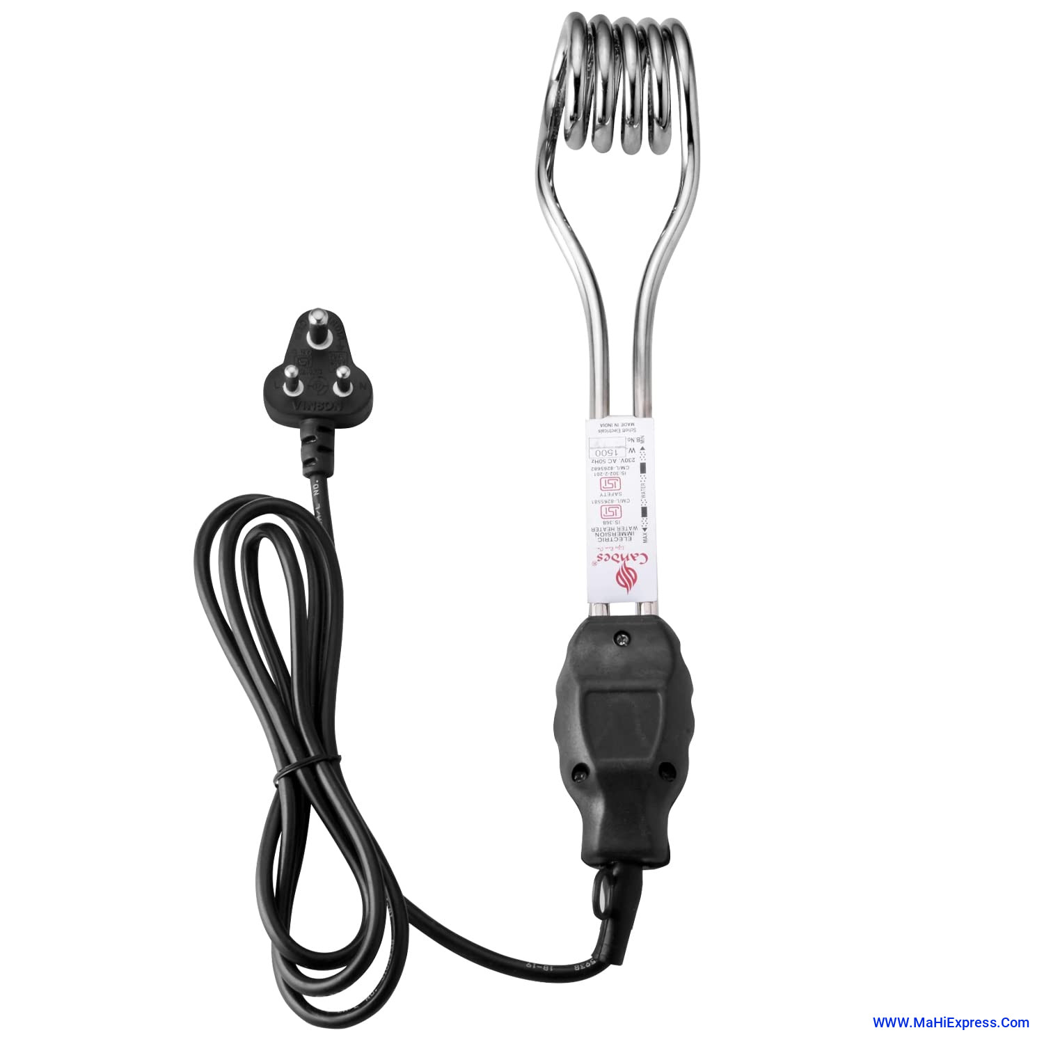 Sayeny 1500W Immersion Water Heater Rod ISI Certified Material Copper. Shock Proof Immersion Rod Water Proof. New Heating Technology Used For Kitchen,Bathroom.