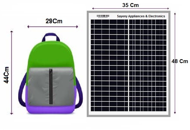 Sayeny Solar Panel 60W-12V for Home Lighting System, DIY Projects, Small Battery Charging(10Ah)| Pack of 1 | Max. Current - 2.04 amps & Max. Voltage - 19.25 Volts, Performance Warranty 25 Years