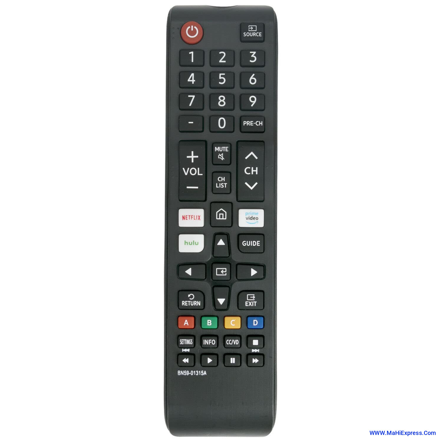 Sayeny Smart BN59-01315A Universal Remote for All Samsung TV Remote with Netflix Prime Video and Hulu Button UN43RU7100 UN50RU7200 UN65RU710D UN75RU710D LCD LED HDTV 3D Smart TVs