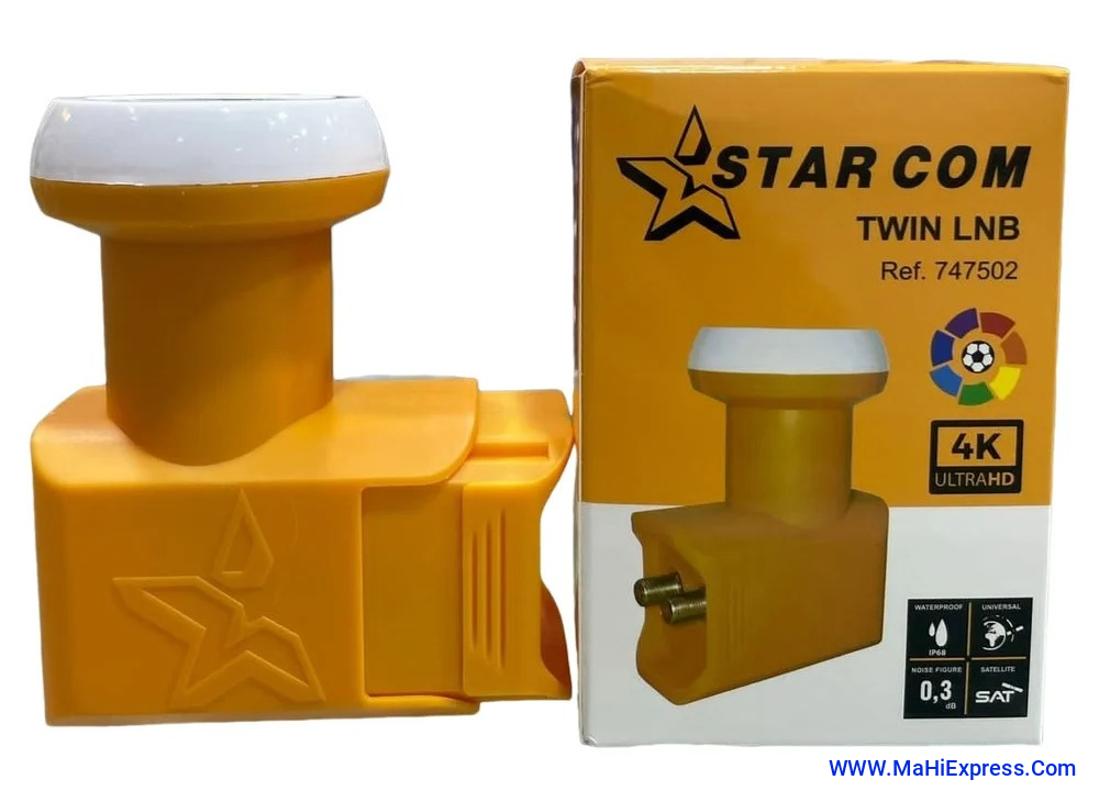 Sayeny Star.com-Twin Ku-Band Universal LNB Ref 747502 for DTH Dish TV, Tata Sky, Airtel, Videocon, Sun Direct DTH Free to Air Use For 2 DTH Setop Box