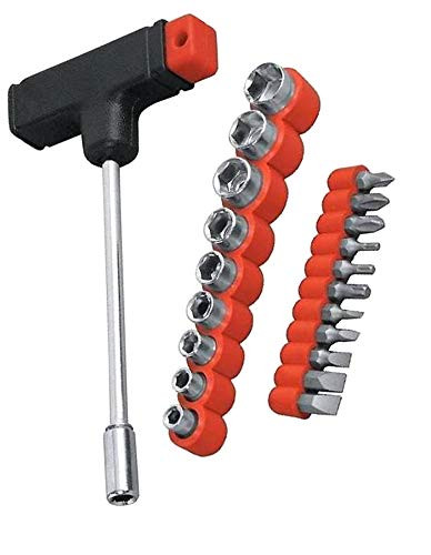 Sayeny 21Pcs 1/4 Inch Drive Box End Socket Set,Multipurpose Screwdriver Socket Set Tool Kit Combination Magnetic Wrench for Home, Office, Car, Bike - 21PCTK