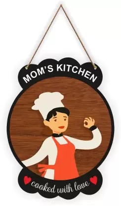 Ocean Garnature Mom's Kitchen for Kitchen Home Décor Wall Hanging  (Brown)