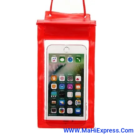 Sayeny Pouch for waterproof pouch cover bag combo, Cell Phone case All Mobile Phones, Swimming Underwater  (Red, Waterproof, Silicon, Pack of: 1)