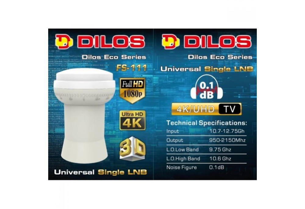Dilos FS-111 Eco Series Universal Single Ku-Band LNB