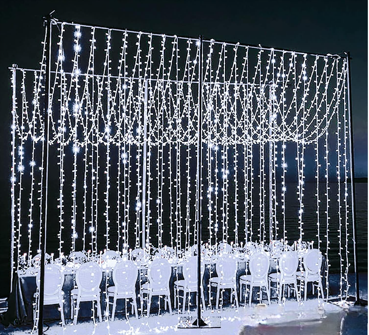 Sayeny 35 Feet Long LED Power Pixel Serial String Light, 360 Degree Light in Bulb | Copper Led Pixel String Light for Home Decoration,Diwali,Christmas (White) Pack of 1