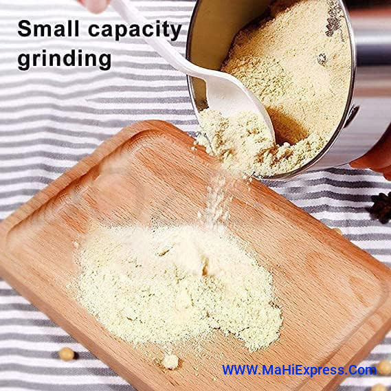 Stainless Steel Electric Portable Coffee Bean Grinder Home Grinding Spices Milling Ultra Fine Dry Food Powder Machine for Home Kitchen Cafe