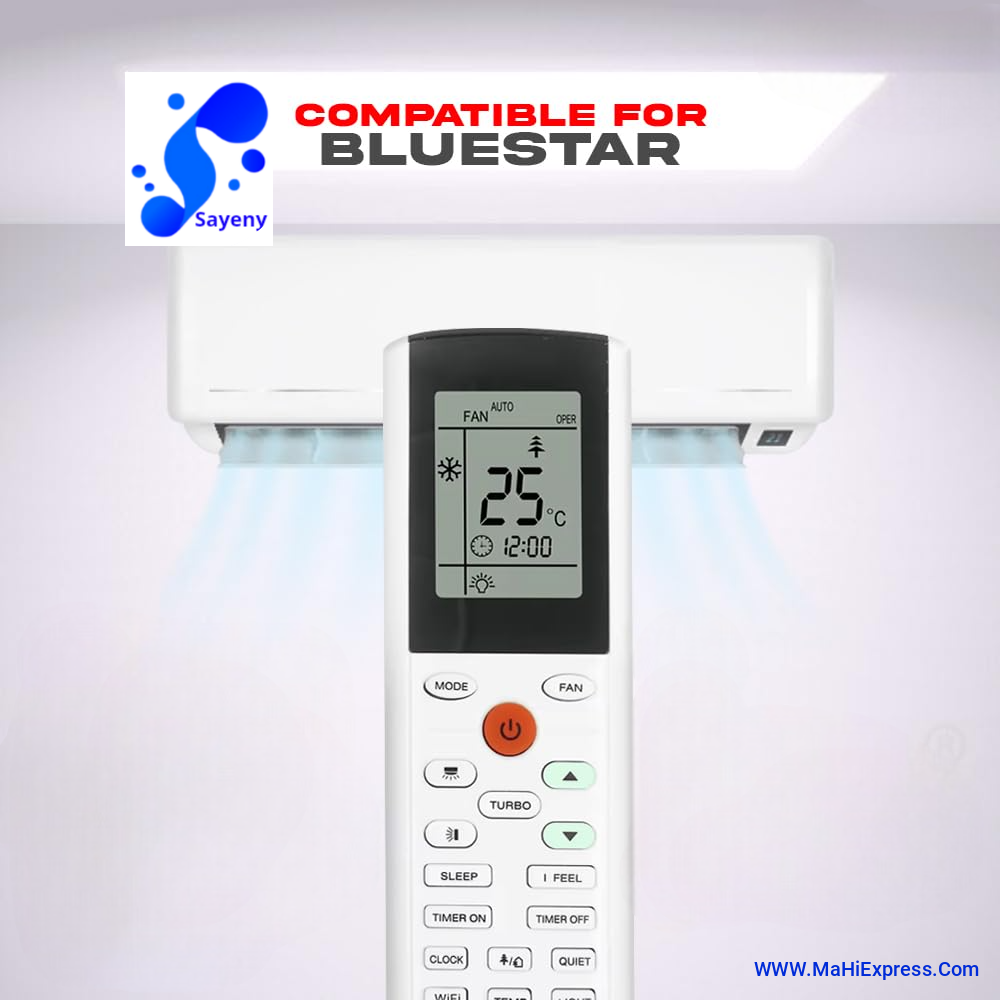 Sayeny Compatible for Blue Star AC Remote Original YACIFB YAC1FB YAC1FB6 Model 193A Suitable 1 1.5 2 Ton Split and Window Air Conditioner