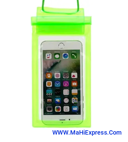 Sayeny Pouch for waterproof pouch cover bag combo, Cell Phone case All Mobile Phones, Swimming Underwater  (Green, Waterproof, Silicon, Pack of: 1)