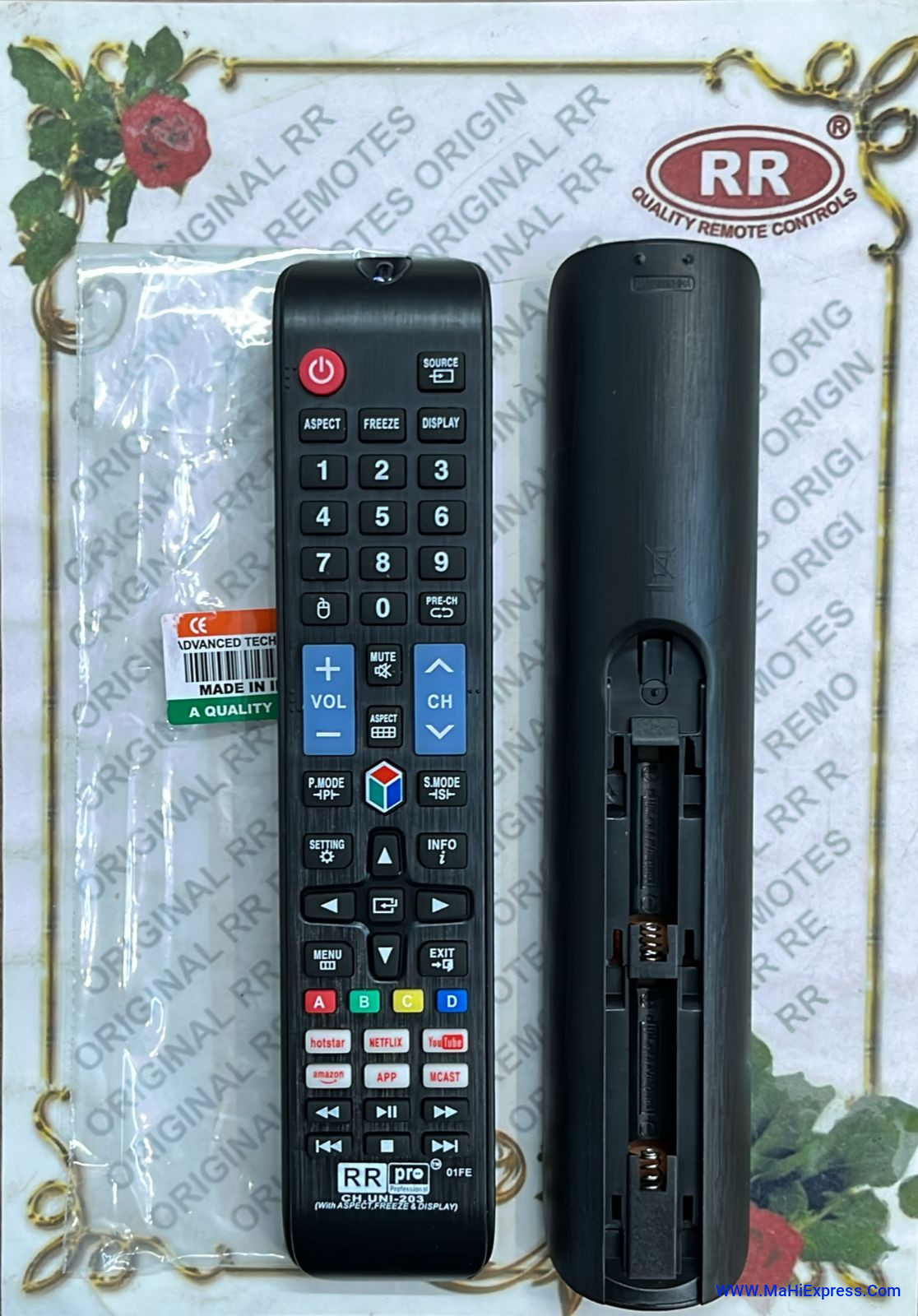 Sayeny Ch UNI-203With ASPECT,Freeze & Display for Smart 3D TVs. Compatible with more than Remote controller (Your Old Remote Must be Exactly Same)