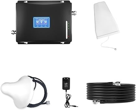 India Tri-Band 4G Cellular Signal Booster 2G 3G 4G 5G Repeater 900+1800+2100Mhz GSMDCSWCDMA Signal Amplifier (Combo B)