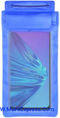 Pouch for Infinix S6 Waterproof Sealed Rain Protection Pouch Cover for 7 inches Mobile Phone (Blue, Flexible, Silicon, Pack of: 1)