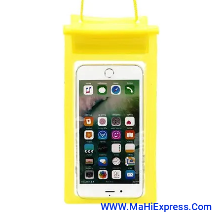 Sayeny Pouch for waterproof pouch cover bag combo, Cell Phone case All Mobile Phones, Swimming Underwater  (Yellow, Waterproof, Silicon, Pack of: 1)