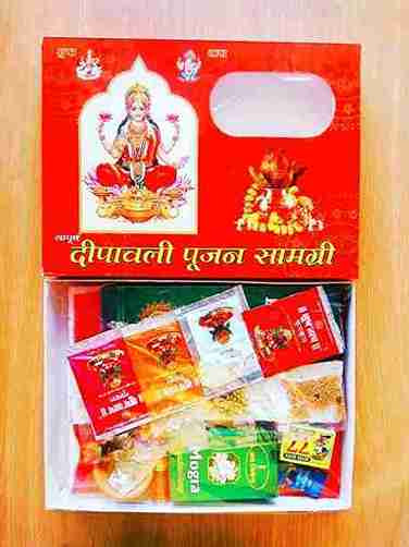 Diwali Puja Kit | Laxmi-Ganesh Pooja Kit With Poster | Dipawali Pujan Samagri for Home and Office Diwali Puja (Whole Kit) | 31+ Items In Pack