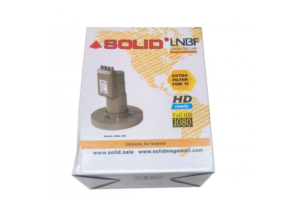SOLID New CB-4 12K 4 Output Linear C Band Satellite Dish LNB