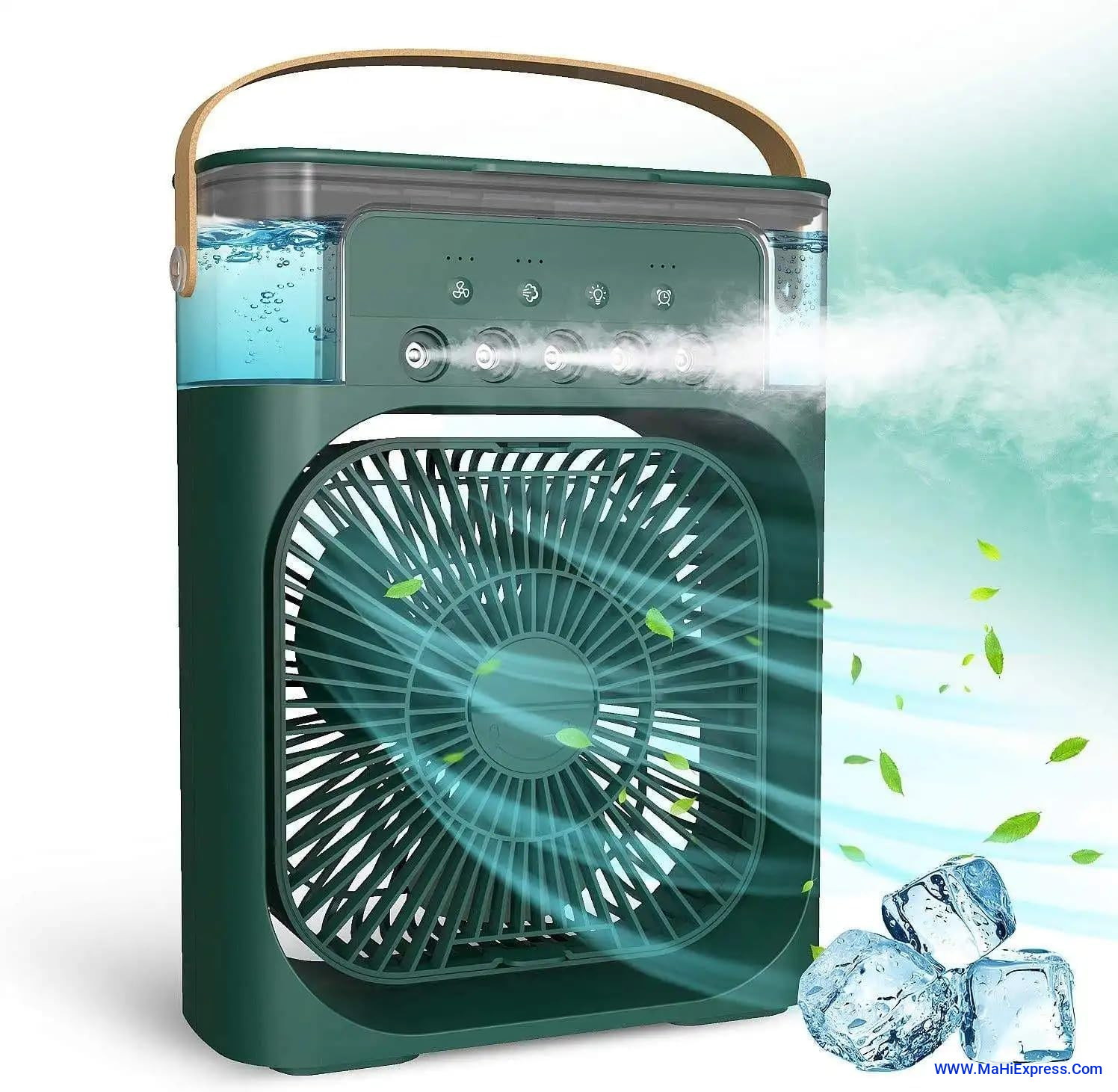Sayeny Mini Cooler for Room Cooling Mini AC Portable Mini Fan Artic Cooler with 7 Colors LED Light, 1/2/3 H Timer, 3 Wind Speeds and 3 Spray Modes for Office,Home,Dorm,Travel* (Green)