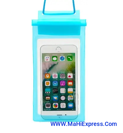 Sayeny Pouch for waterproof pouch cover bag combo, Cell Phone case All Mobile Phones, Swimming Underwater  (Blue, Waterproof, Silicon, Pack of: 1)