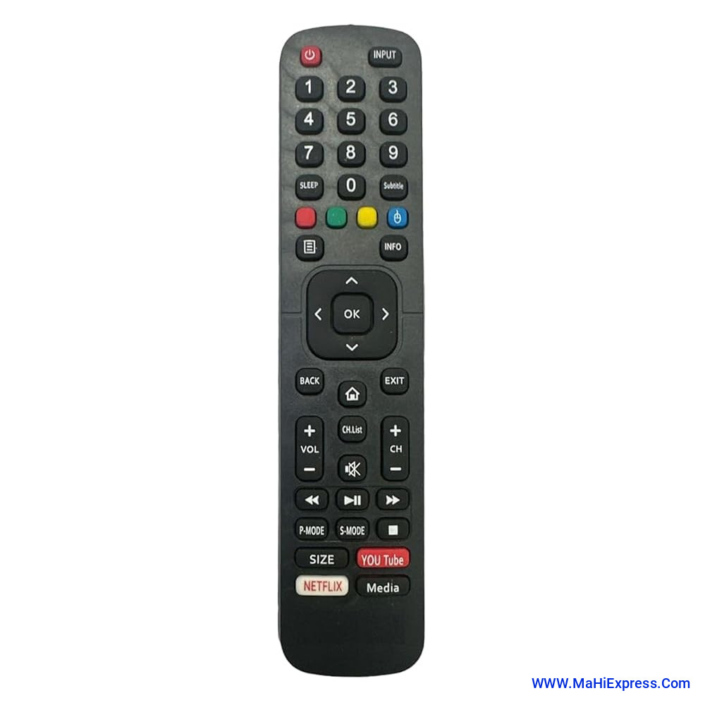 Sayeny 548 Ch UNI-222 Smart LED TV Remote Compatible for Eagle & Willett Tv Remote with Netflix YouTube Function (Black) (Your Old Remote Must be Exactly Same)