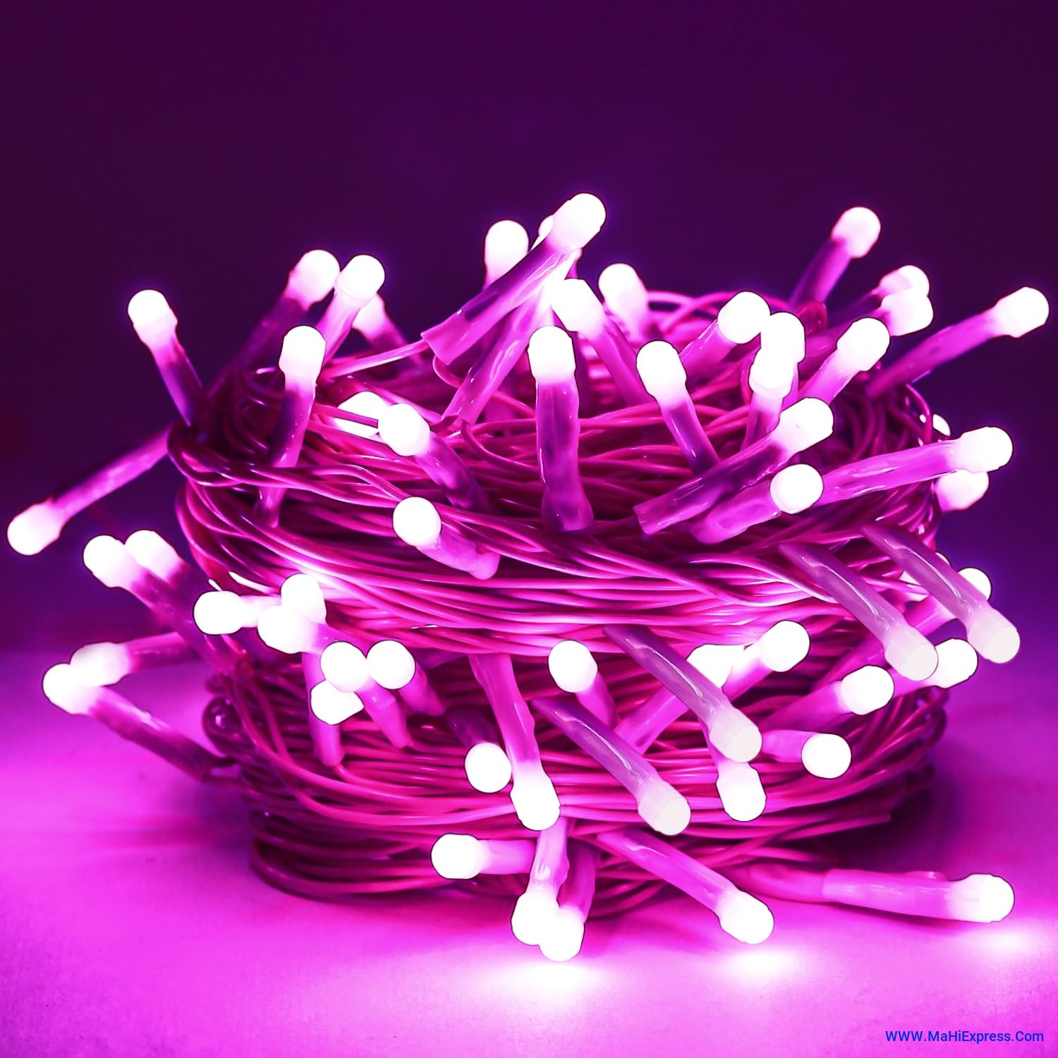 Sayeny Galaxy Pixel Light | Festive Ladi Lights | 13 Meter | 40 LEDs | Pink | Pack of 1 | Direct 2-pin Plug | BIS Safe Wire | for Home Decoration, Diwali, Festival, Birthday, Marriage