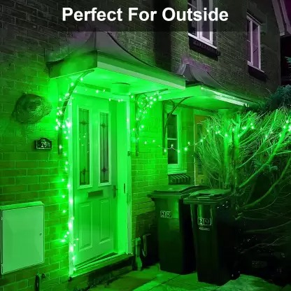 Sayeny 35 Feet Long LED Power Pixel Serial String Light, 360 Degree Light in Bulb | Copper Led Pixel String Light for Home Decoration,Diwali,Christmas (Green) Pack of 1