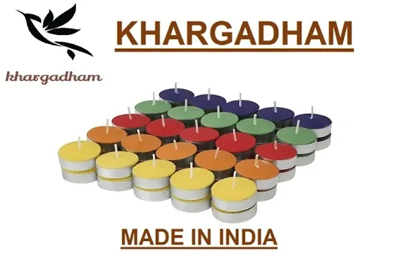 Sayeny Candles Paraffin Wax Candles Tea Light, 3 hr Burn time, No Residue Diwali Decoration,Smokeless, (Multicolour 50 PC Unscented)