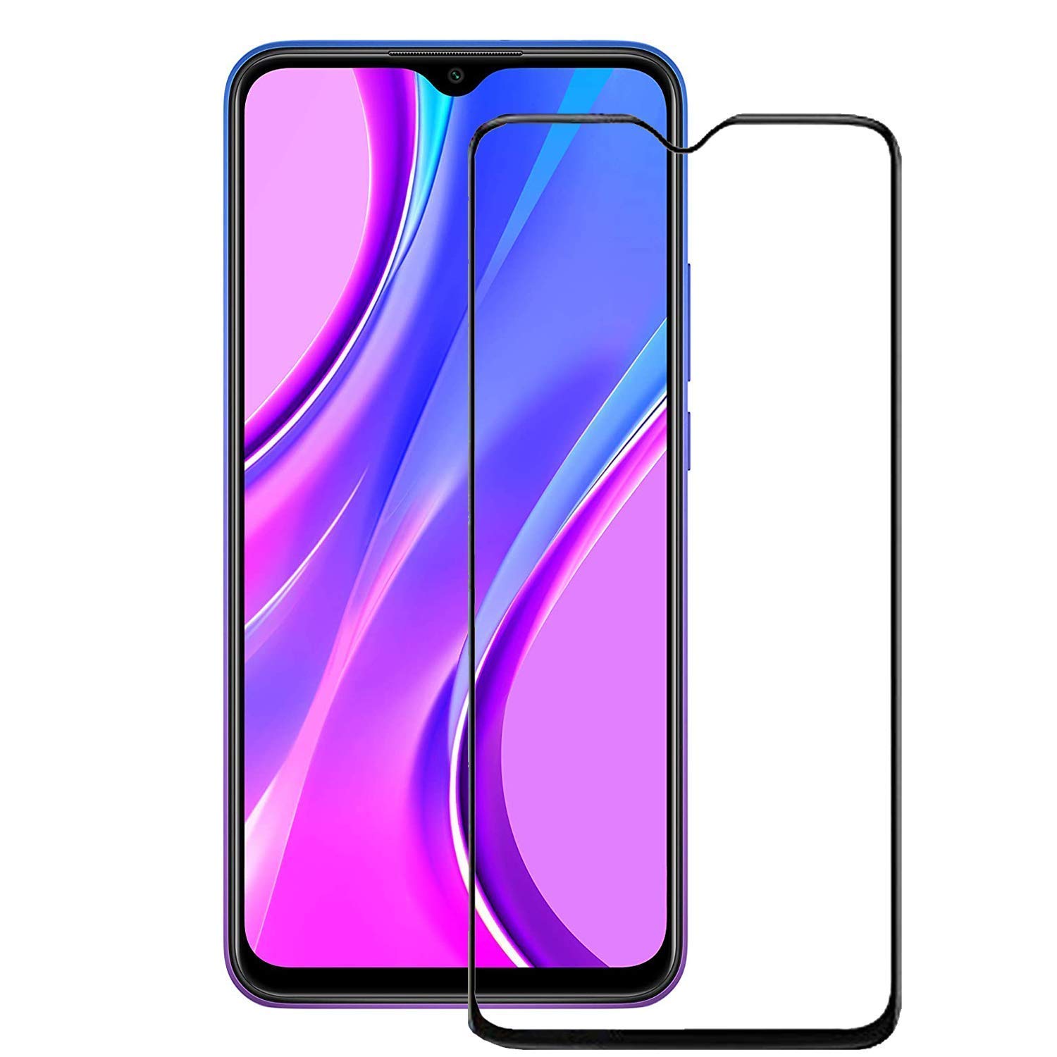 Sayeny Full Screen 11D Tempered Glass For Redmi 9/ Redmi 9T/ Redmi 9 Prime/ Redmi 9 Power/ Redmi Note 8 Pro/ Poco M2/ Poco M3 (Black)