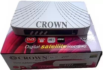 Crown HD 1080p Set Top Box Media Streaming Device  (White) DC MPEG-4 DVB Free to Air Set Top Box SD with Remote Control/Power Adapter/RCA Cable (Ready to use)