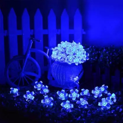 Sayeny Flower Fairy String Lights, 3 Meter 20 LED Christmas Lights for Diwali Home Decoration (Blue)