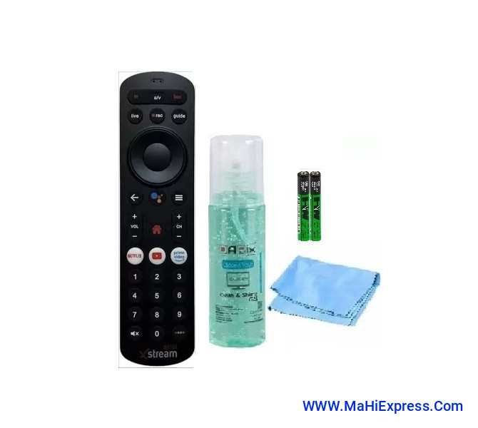 Sayeny Airtel Xstream DTH Set Top Box Remote-(Please Match Old Remote Before Order) 100 ML Free Cleaning Kit Xstream Remote Controller  (Black)