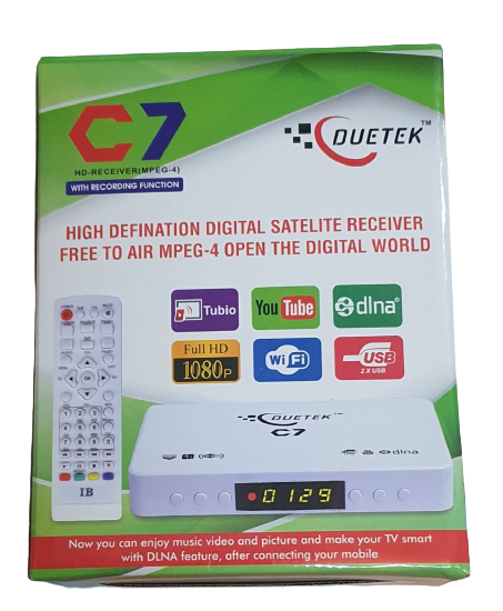 Sayeny Duetek C7 High Definition Satellite Receiver Free To Air MPEG-4 Media Streaming Device  (White)
