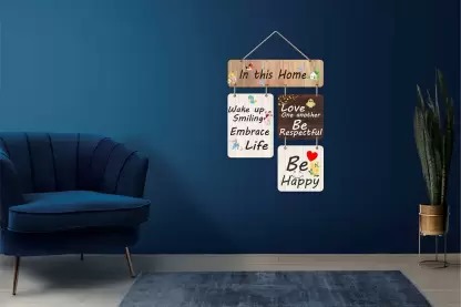 Ocean GarnatureHome Decorative Wooden Wall Hanger for Home Decor Accessory  (Brown)