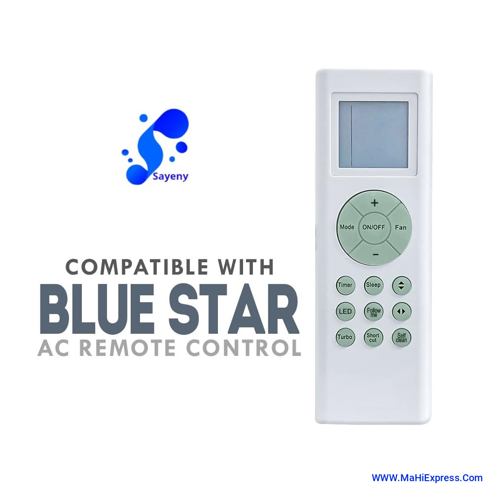 Sayeny Compatible with Blue Star AC Remote Original Model 201A Suitable 1 1.5 2 Ton Split and Window Air Conditioner