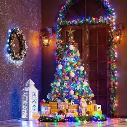 Sayeny Copper Multicolor Led Rice Light For Decoration 65 LEDs 20 Meter String Series Light For Diwali Christmas Indoor Outdoor Decoration (Pack Of 1)