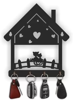 Kana Creation Wood Key Holder  (4 Hooks)