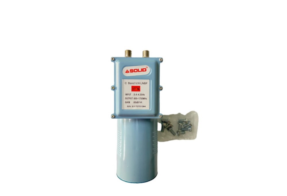 Solid C-Band Dual Pol LNB - 1 Port For Horizontal Signals and 1 port For Vertical Signals
