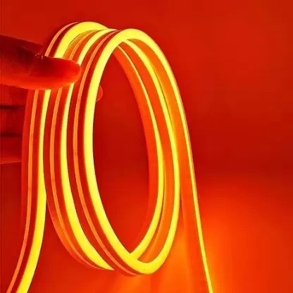 Sayeny 3.3 Feet Neon Lights with 12V Adaptor - Wall Decor Led Strips Lights for Decoration,Cuttable Flexible Decorative Lights for Customized Name |Waterproof Rope Light for Indoor,Outdoor (Orange)