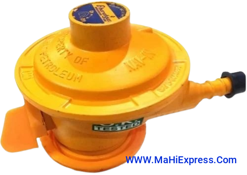 Bharat LPG Gas Regulator Low Presure Regulator (Domestic Kitchen) Use for All Type Cylinder Regulator | Adopter | (ISI Marked) | Suitable for Home and Kitchen Cooking