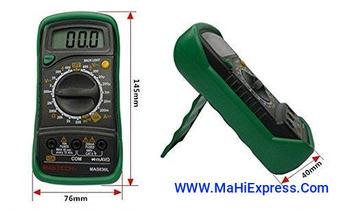 Green Multimeter 830l Pocket Digital Multimeter Data Hold and Back Light Pocket Size 2000 Counts