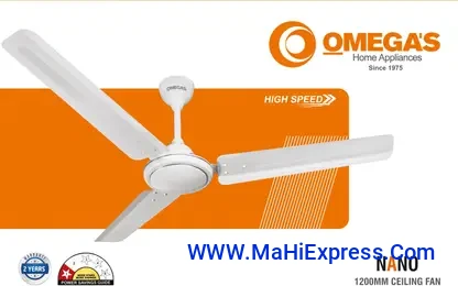 Wide blades with a sweep of 1200 mm (48 inches) . Air delivery of 210 m3/min Power: 66 watts; Number of blades: 3 Energy efficient with low power consumption . Warranty - 2yrs . Smooth noiseless opera
